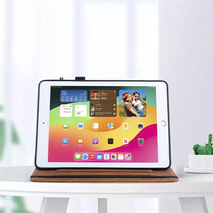For iPad 10.2 (2021) / (2020) / (2019) / iPad Air 10.5 inch (2019) Case PU Leather Pattern Tablet Cover with Card Slots - Brown