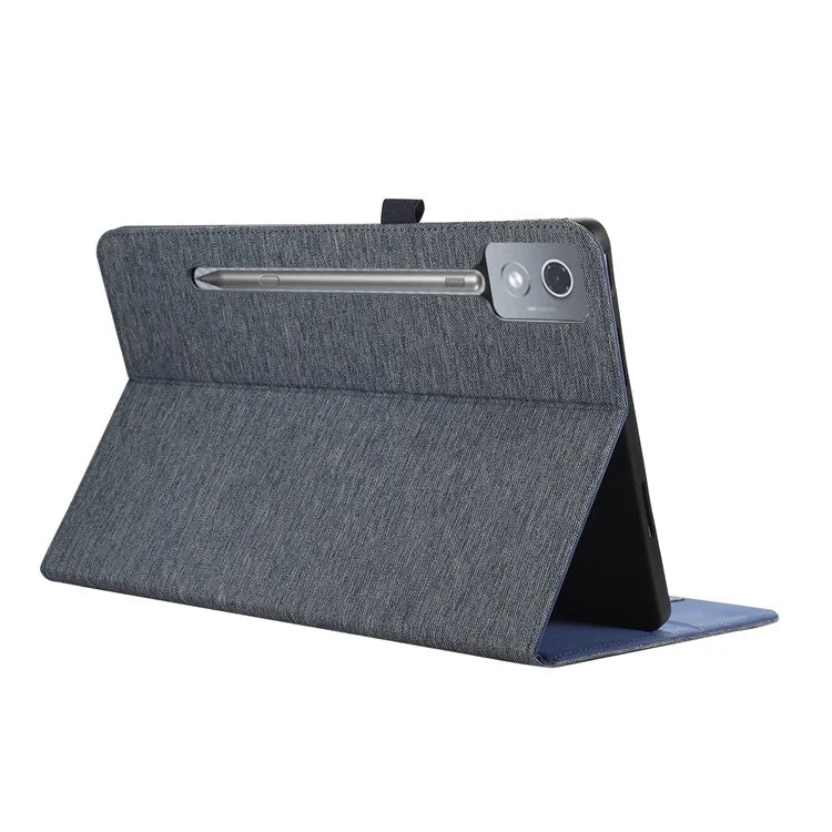 For Lenovo Xiaoxin Pad Pro 12.7 inch Leather Case Card Holder Cloth Texture Tablet Stand Cover