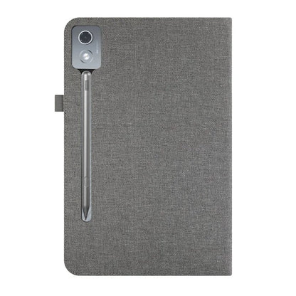 For Lenovo Xiaoxin Pad Pro 12.7 inch Leather Case Card Holder Cloth Texture Tablet Stand Cover
