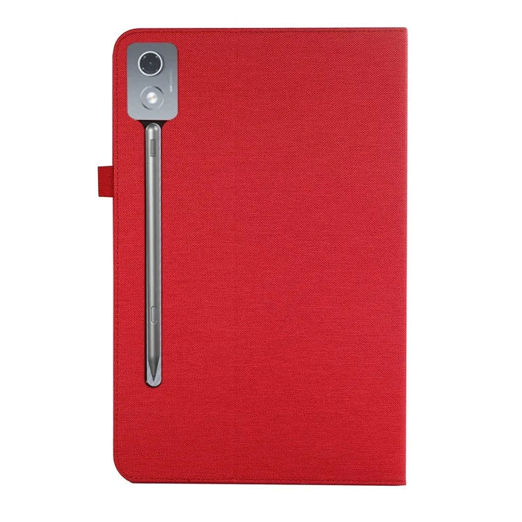 For Lenovo Xiaoxin Pad Pro 12.7 inch Leather Case Card Holder Cloth Texture Tablet Stand Cover