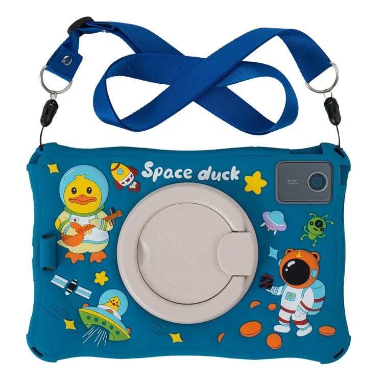 For Lenovo Tab M11 TB330FU / 331FC / Xiaoxin Pad 11 2024 Case with Shoulder Strap Kickstand Cartoon Silicone Cover