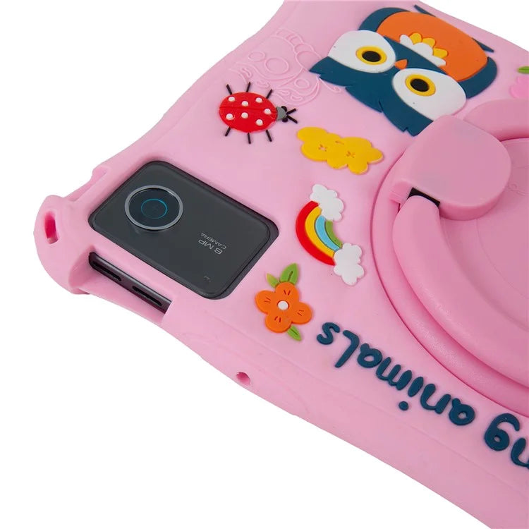 For Lenovo Tab M11 TB330FU / 331FC / Xiaoxin Pad 11 2024 Case with Shoulder Strap Kickstand Cartoon Silicone Cover