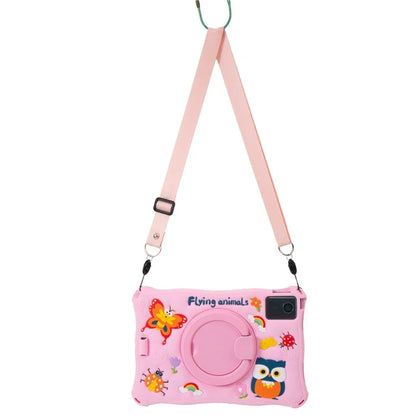 For Lenovo Tab M11 TB330FU / 331FC / Xiaoxin Pad 11 2024 Case with Shoulder Strap Kickstand Cartoon Silicone Cover
