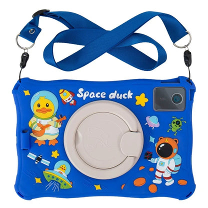 For Lenovo Tab M11 TB330FU / 331FC / Xiaoxin Pad 11 2024 Case with Shoulder Strap Kickstand Cartoon Silicone Cover