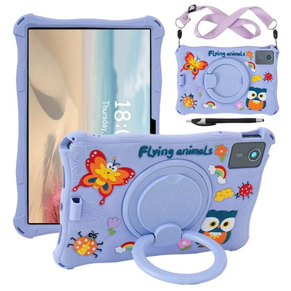 For Lenovo Tab M11 TB330FU / 331FC / Xiaoxin Pad 11 2024 Case with Shoulder Strap Kickstand Cartoon Silicone Cover