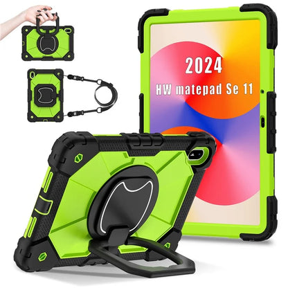 For Huawei MatePad SE 11 Kickstand Case Silicone+PC Tablet Cover