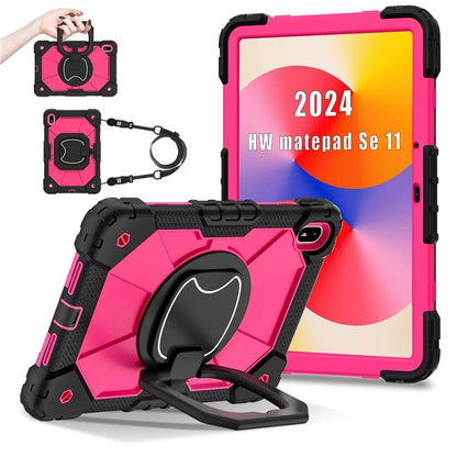 For Huawei MatePad SE 11 Kickstand Case Silicone+PC Tablet Cover