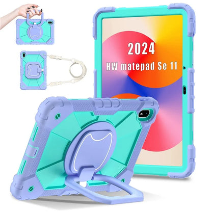 For Huawei MatePad SE 11 Kickstand Case Silicone+PC Tablet Cover
