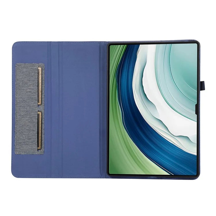 For Huawei MatePad Pro 12.2 (2024) Leather Case Card Holder Cloth Texture Tablet Stand Cover