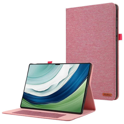 For Huawei MatePad Pro 12.2 (2024) Leather Case Card Holder Cloth Texture Tablet Stand Cover