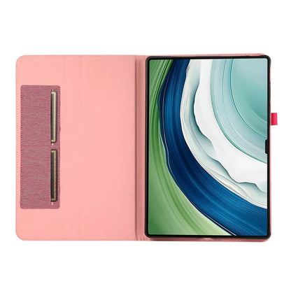 For Huawei MatePad Pro 12.2 (2024) Leather Case Card Holder Cloth Texture Tablet Stand Cover