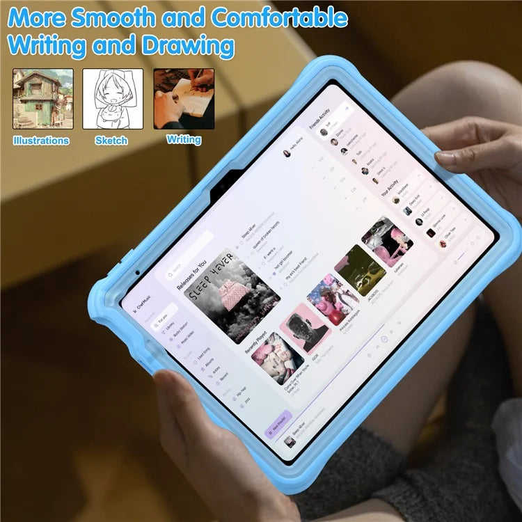 For iPad 10.9 (2022) Case Cute Dolphin Kickstand PC+Silicone+TPU Tablet Cover