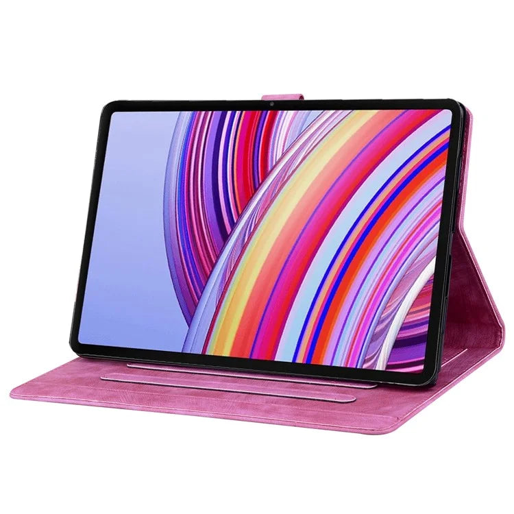 For Xiaomi Redmi Pad Pro Case Card Slots Leather Tablet Stand Folio Cover Flower Cat