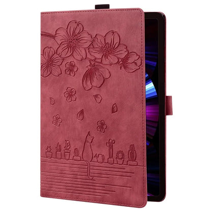 For Xiaomi Redmi Pad Pro Case Card Slots Leather Tablet Stand Folio Cover Flower Cat