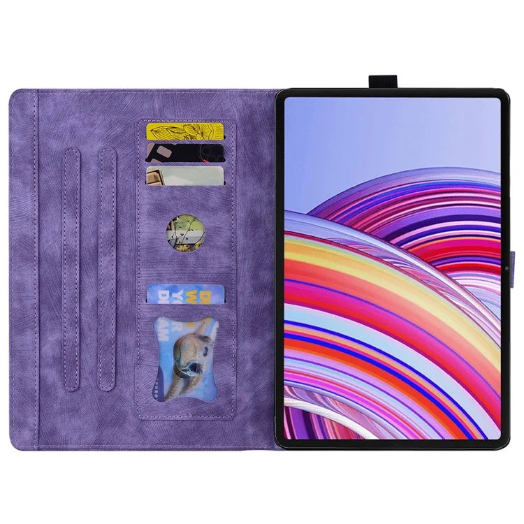 For Xiaomi Redmi Pad Pro Case Card Slots Leather Tablet Stand Folio Cover Flower Cat