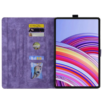 For Xiaomi Redmi Pad Pro Case Card Slots Leather Tablet Stand Folio Cover Flower Cat