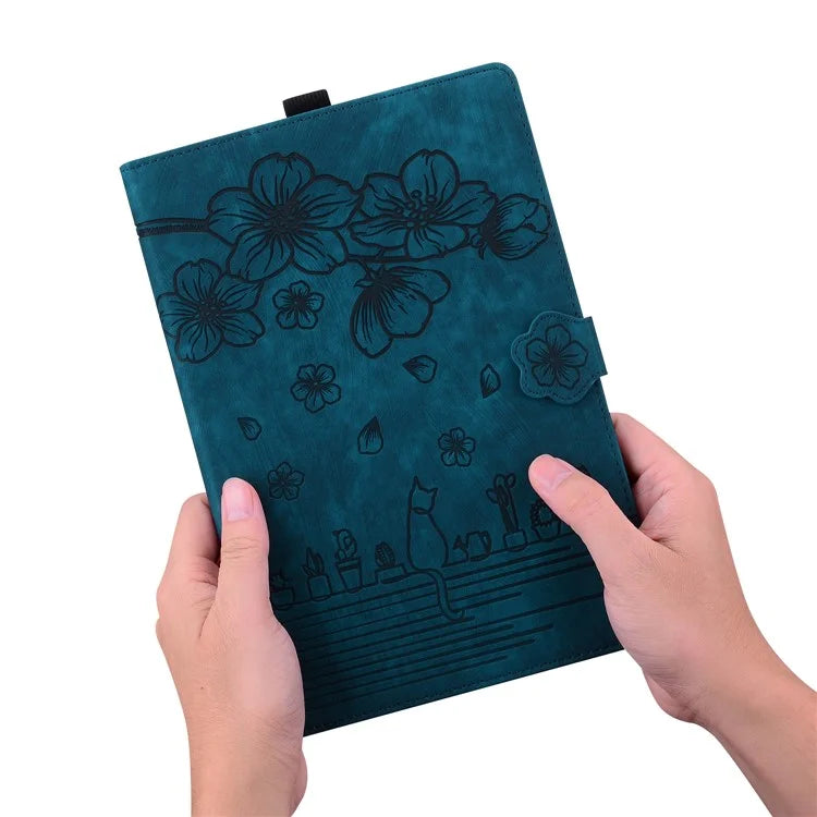 For Xiaomi Redmi Pad Pro Case Card Slots Leather Tablet Stand Folio Cover Flower Cat