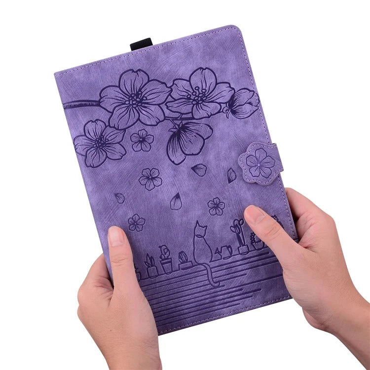 For Xiaomi Redmi Pad SE 4G 8.7 inch Case Card Slots Leather Tablet Stand Folio Cover Flower Cat