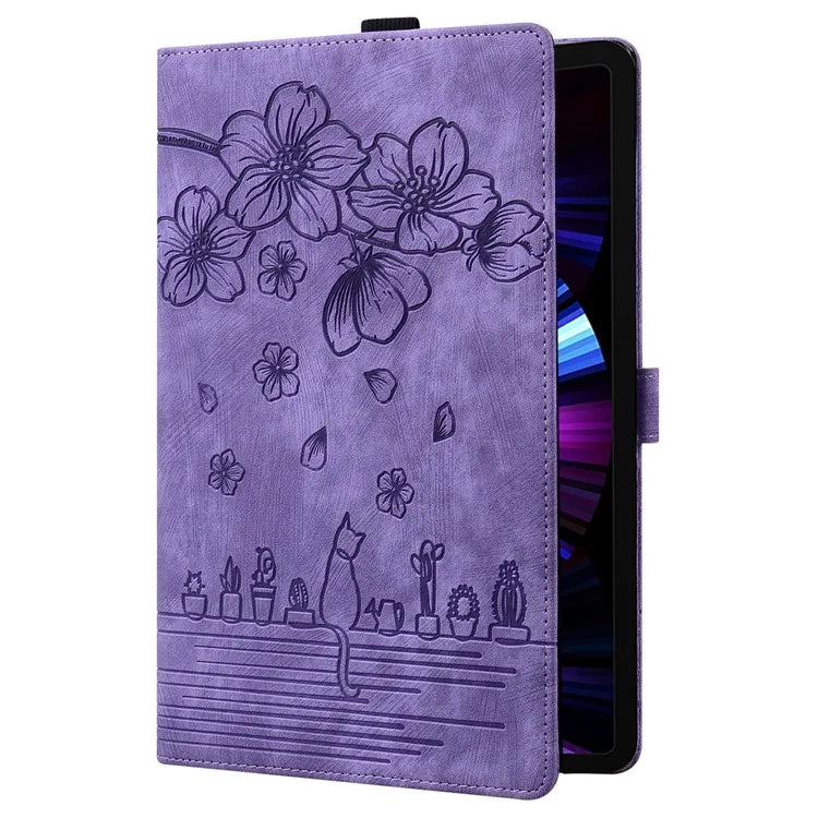 For Xiaomi Redmi Pad SE 4G 8.7 inch Case Card Slots Leather Tablet Stand Folio Cover Flower Cat