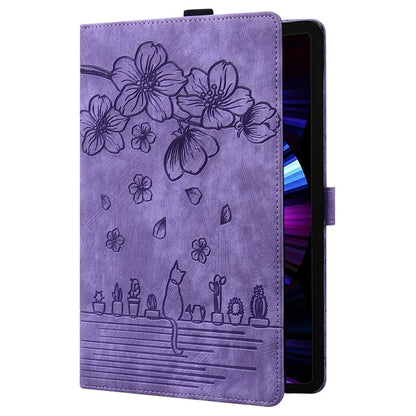 For Xiaomi Redmi Pad SE 4G 8.7 inch Case Card Slots Leather Tablet Stand Folio Cover Flower Cat