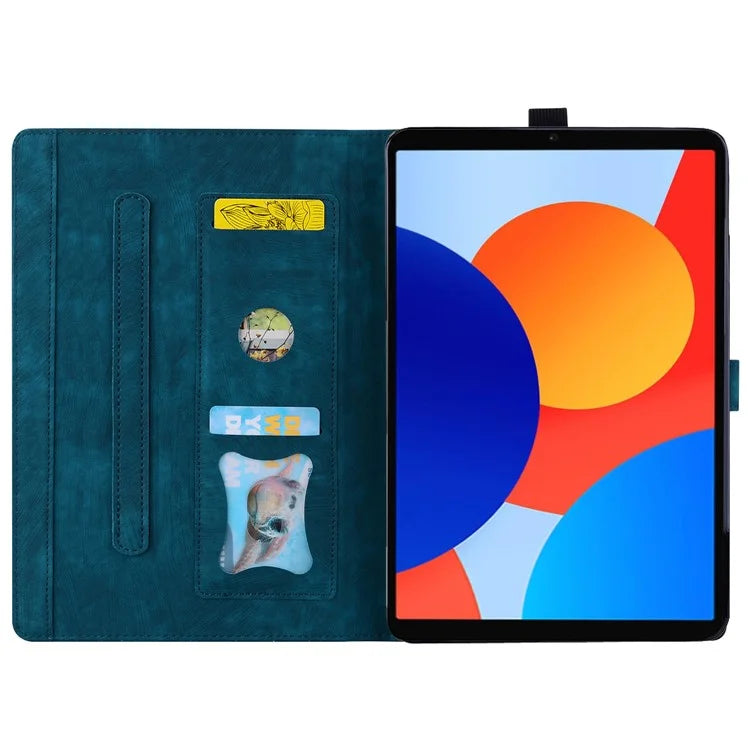 For Xiaomi Redmi Pad SE 4G 8.7 inch Case Card Slots Leather Tablet Stand Folio Cover Flower Cat