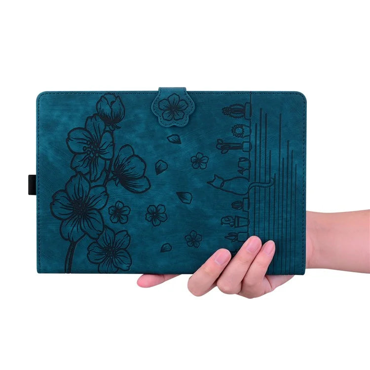 For Xiaomi Redmi Pad SE 4G 8.7 inch Case Card Slots Leather Tablet Stand Folio Cover Flower Cat