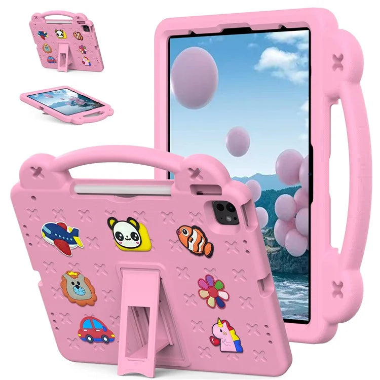 For iPad Pro 13 (2024) / Air 13 (2024) / iPad Pro 12.9 (2022) / (2021) / (2020) / (2018) Case Kids EVA Tablet Cover