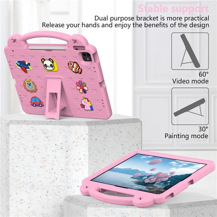 For iPad Pro 13 (2024) / Air 13 (2024) / iPad Pro 12.9 (2022) / (2021) / (2020) / (2018) Case Kids EVA Tablet Cover