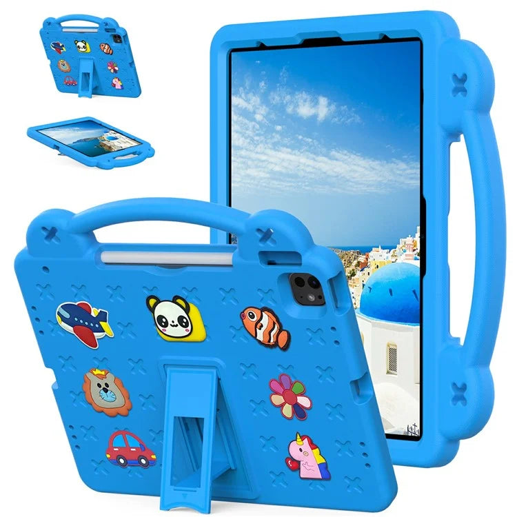 For iPad Pro 13 (2024) / Air 13 (2024) / iPad Pro 12.9 (2022) / (2021) / (2020) / (2018) Case Kids EVA Tablet Cover