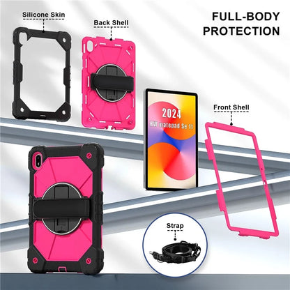For Huawei MatePad SE 11 Case Kickstand Silicone+PC Tablet Cover with Shoulder Strap