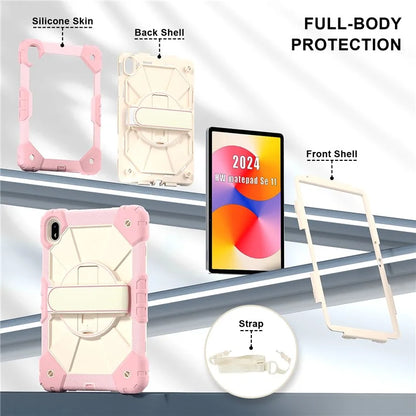 For Huawei MatePad SE 11 Case Kickstand Silicone+PC Tablet Cover with Shoulder Strap