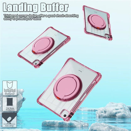 For iPad Air 11 (2024) / Air (2022) / (2020) / iPad Pro 11 (2022) / (2021) / (2020) / (2018) Case with Shoulder Strap Kickstand PC+TPU+Acrylic Cover