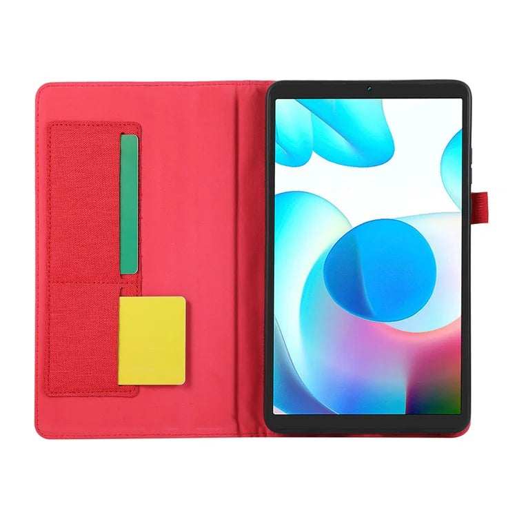 For Xiaomi Redmi Pad SE 4G 8.7 inch Leather Case Card Holder Cloth Texture Tablet Stand Cover