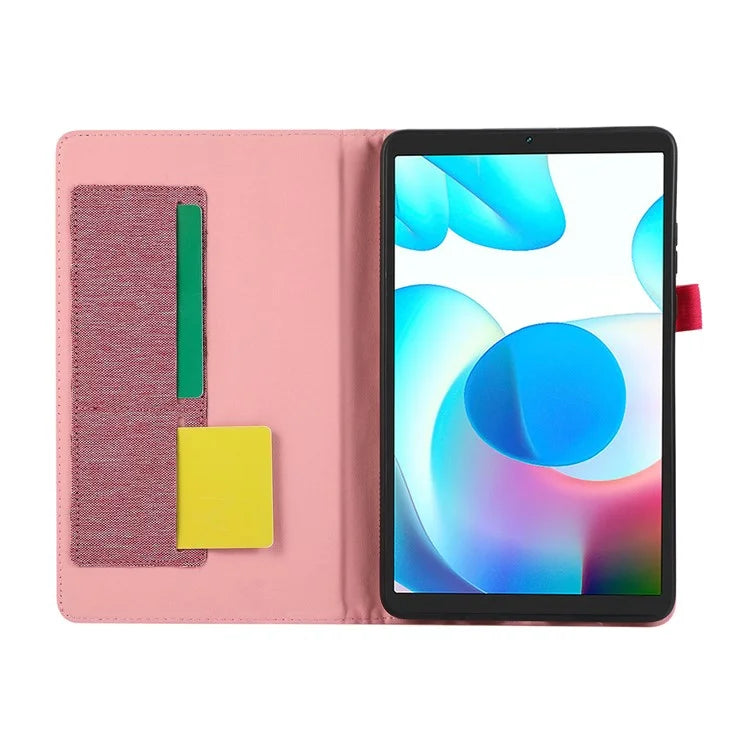 For Xiaomi Redmi Pad SE 4G 8.7 inch Leather Case Card Holder Cloth Texture Tablet Stand Cover