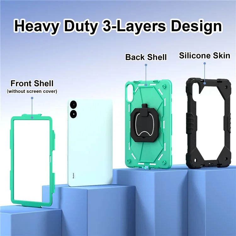 For Xiaomi Redmi Pad Pro 5G / Pad Pro / Poco Pad 4G Kickstand Case Silicone+PC Tablet Cover