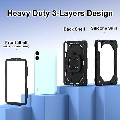 For Xiaomi Redmi Pad Pro 5G / Pad Pro / Poco Pad 4G Kickstand Case Silicone+PC Tablet Cover