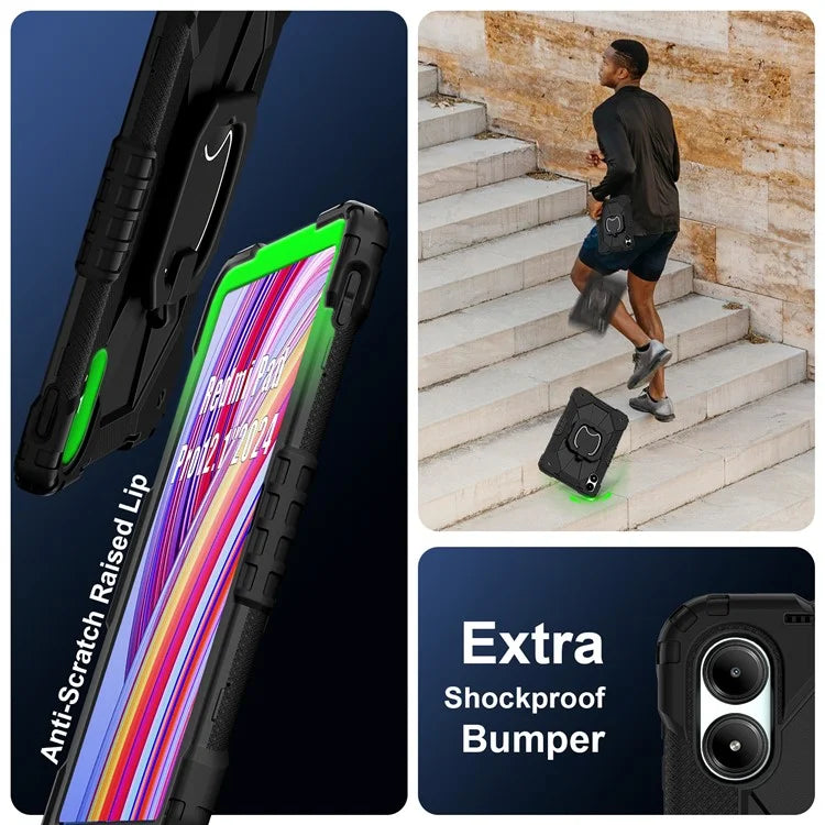 For Xiaomi Redmi Pad Pro 5G / Pad Pro / Poco Pad 4G Kickstand Case Silicone+PC Tablet Cover