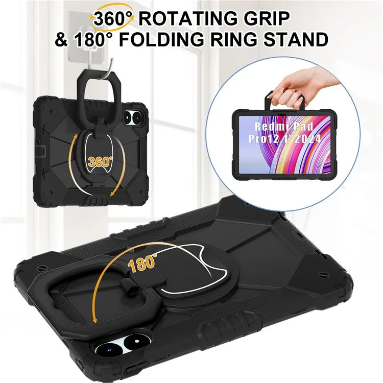 For Xiaomi Redmi Pad Pro 5G / Pad Pro / Poco Pad 4G Kickstand Case Silicone+PC Tablet Cover