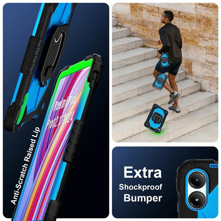 For Xiaomi Redmi Pad Pro 5G / Pad Pro / Poco Pad 4G Kickstand Case Silicone+PC Tablet Cover