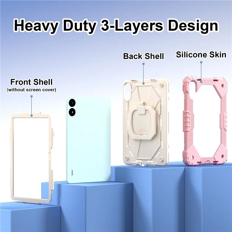 For Xiaomi Redmi Pad Pro 5G / Pad Pro / Poco Pad 4G Kickstand Case Silicone+PC Tablet Cover