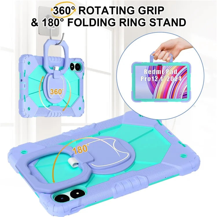 For Xiaomi Redmi Pad Pro 5G / Pad Pro / Poco Pad 4G Kickstand Case Silicone+PC Tablet Cover