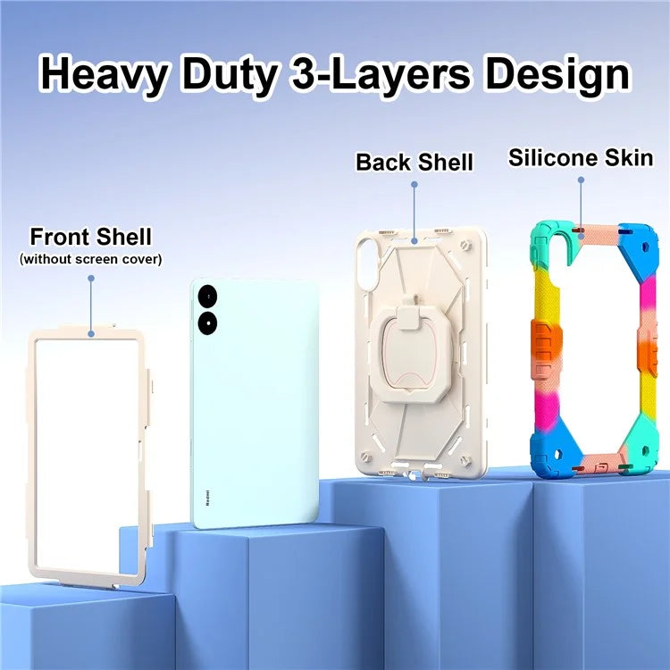For Xiaomi Redmi Pad Pro 5G / Pad Pro / Poco Pad 4G Kickstand Case Silicone+PC Tablet Cover