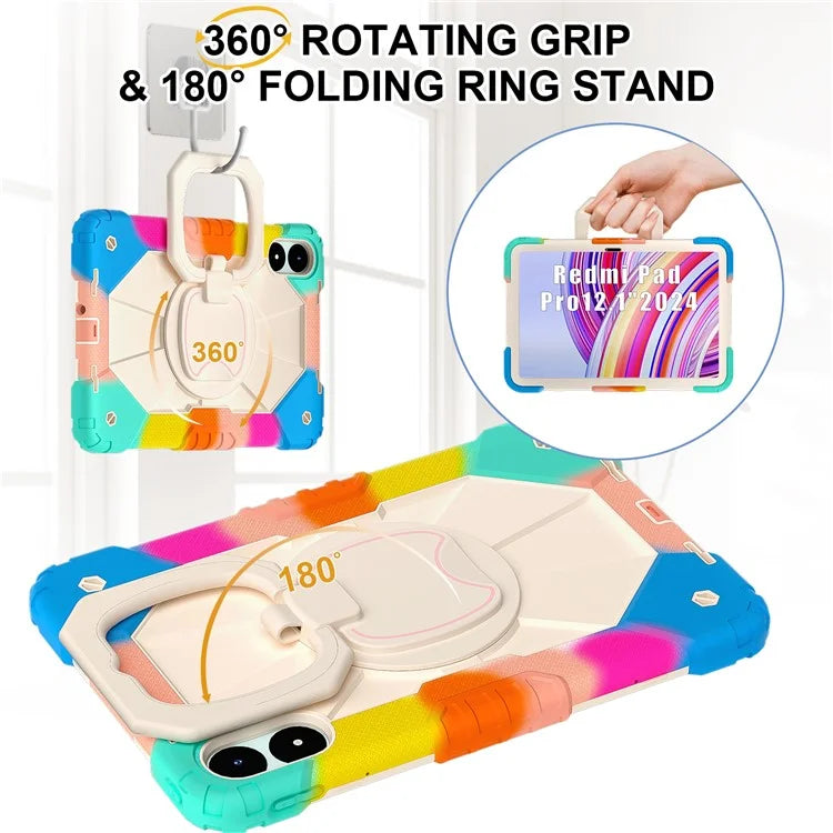 For Xiaomi Redmi Pad Pro 5G / Pad Pro / Poco Pad 4G Kickstand Case Silicone+PC Tablet Cover