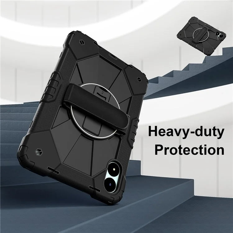 For Xiaomi Redmi Pad Pro 5G / Pad Pro / Poco Pad 4G Case Kickstand Silicone+PC Tablet Cover with Shoulder Strap