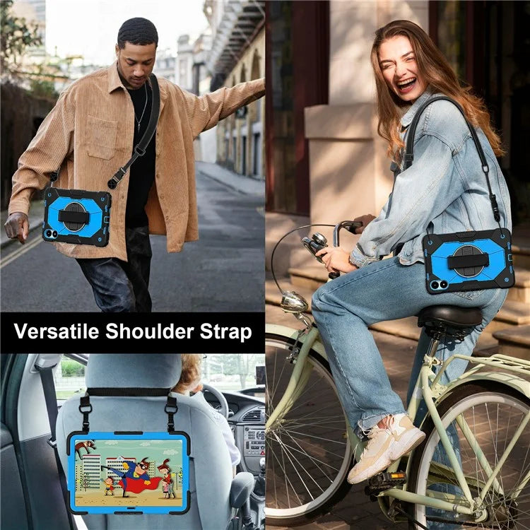 For Xiaomi Redmi Pad Pro 5G / Pad Pro / Poco Pad 4G Case Kickstand Silicone+PC Tablet Cover with Shoulder Strap