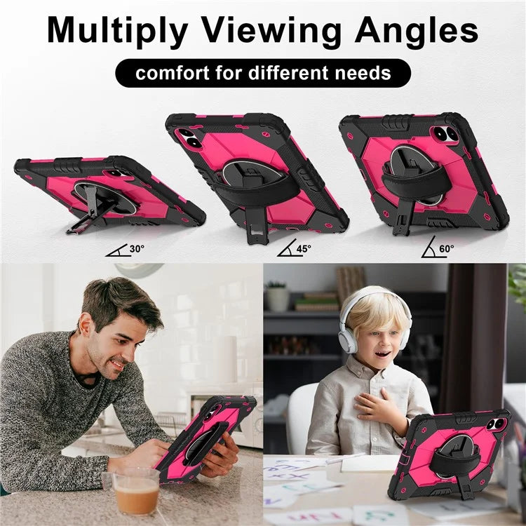 For Xiaomi Redmi Pad Pro 5G / Pad Pro / Poco Pad 4G Case Kickstand Silicone+PC Tablet Cover with Shoulder Strap
