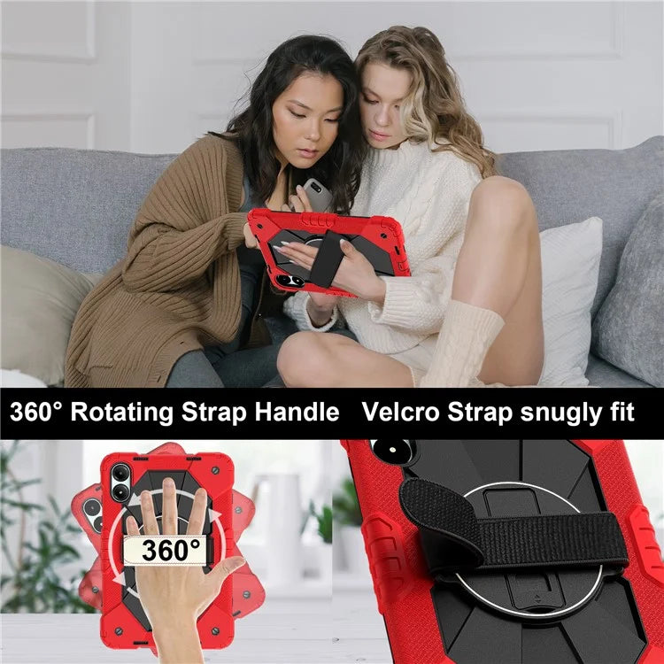 For Xiaomi Redmi Pad Pro 5G / Pad Pro / Poco Pad 4G Case Kickstand Silicone+PC Tablet Cover with Shoulder Strap