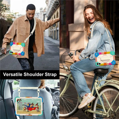 For Xiaomi Redmi Pad Pro 5G / Pad Pro / Poco Pad 4G Case Kickstand Silicone+PC Tablet Cover with Shoulder Strap
