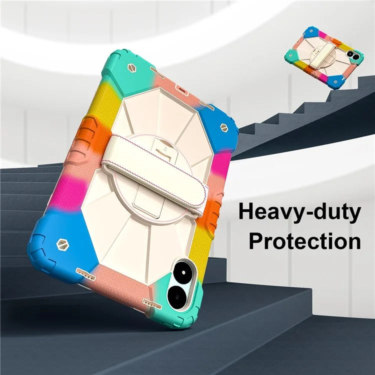 For Xiaomi Redmi Pad Pro 5G / Pad Pro / Poco Pad 4G Case Kickstand Silicone+PC Tablet Cover with Shoulder Strap