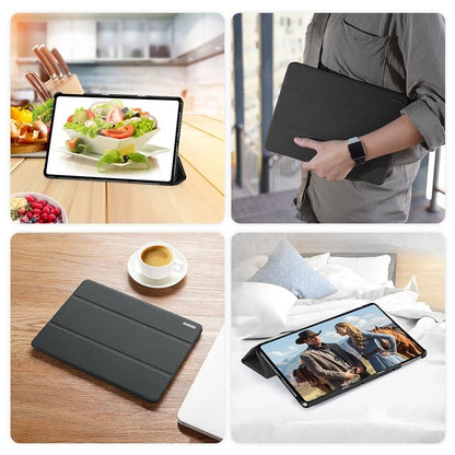 DUX DUCIS Domo Series for Lenovo Tab K11 Plus Case Tri-Fold Stand Leather Cover Auto Wake / Sleep